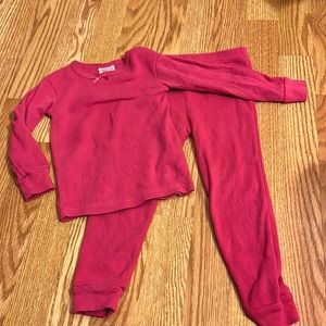 Mon Petit Girl toddler long John pajamas 4T